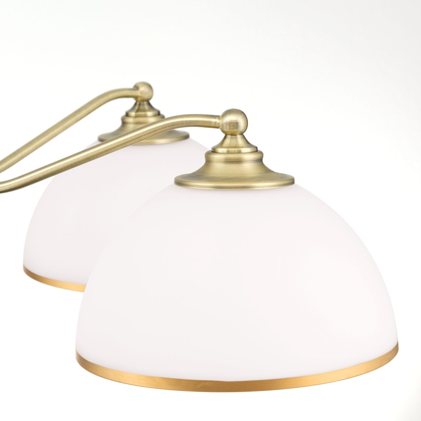 Ljuskrona på kedja OLD LAMP 5xE27/40W/230V diameter 75 cm vit/mässing