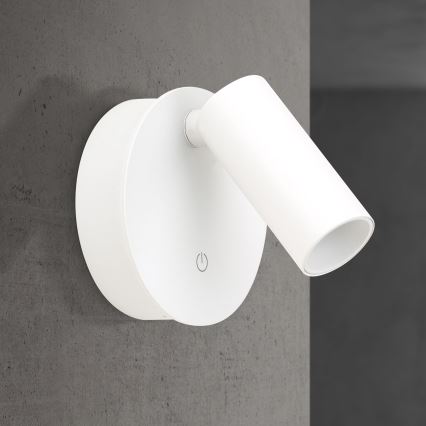 LED dimbar uppladdningsbar touchstyrd väggspot LUXY LED/1W/5V 2200 mAh 2700/3000/4000K vit