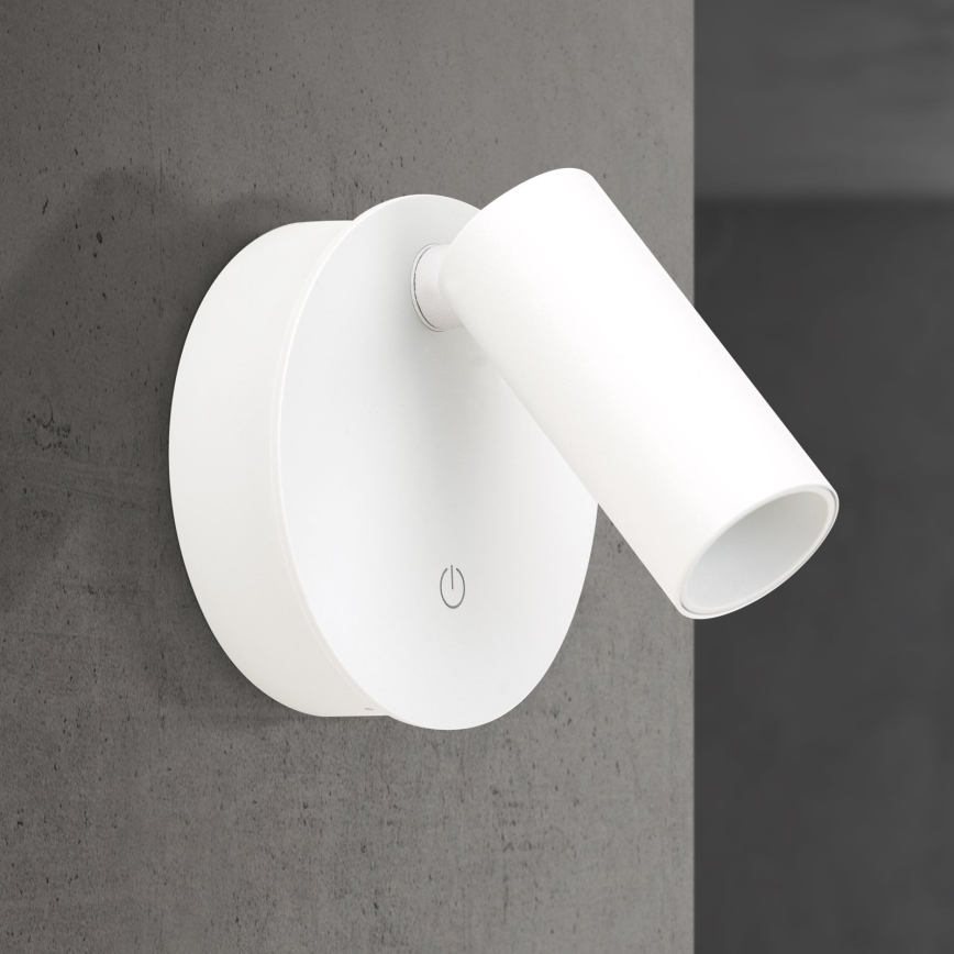 LED dimbar uppladdningsbar touchstyrd väggspot LUXY LED/1W/5V 2200 mAh 2700/3000/4000K vit