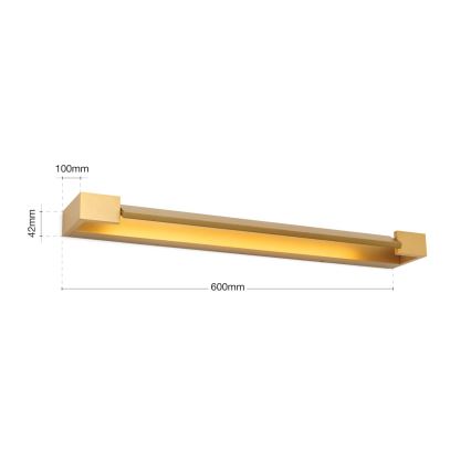 Badrumsspegel med LED-belysning MARILYN LED/18W/230V 60 cm IP44 guld