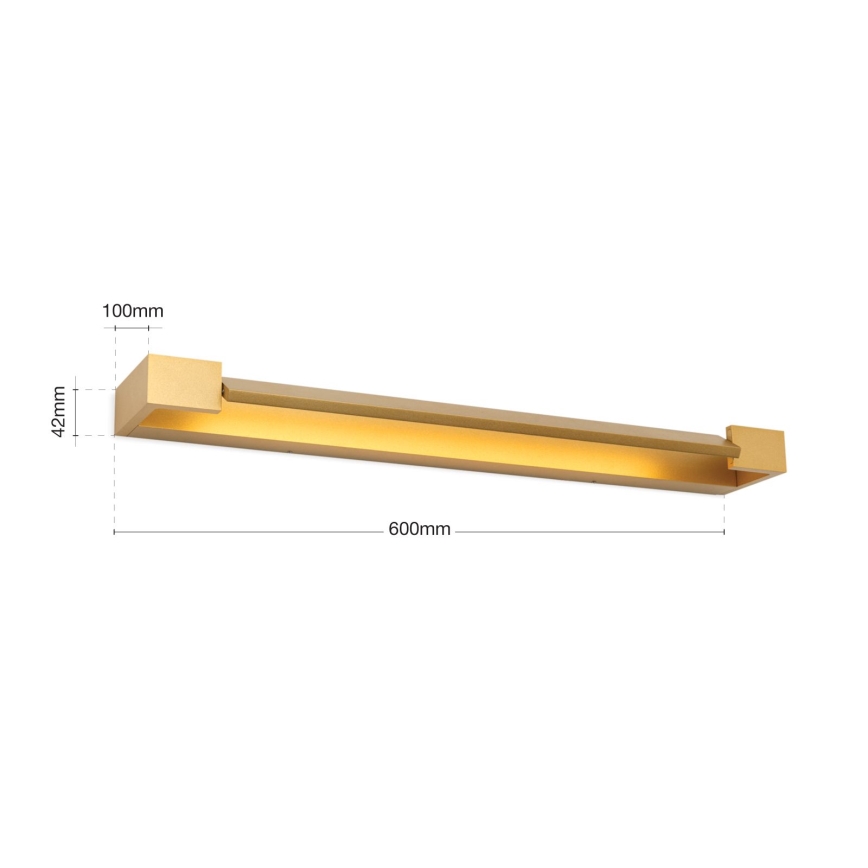 Badrumsspegel med LED-belysning MARILYN LED/18W/230V 60 cm IP44 guld