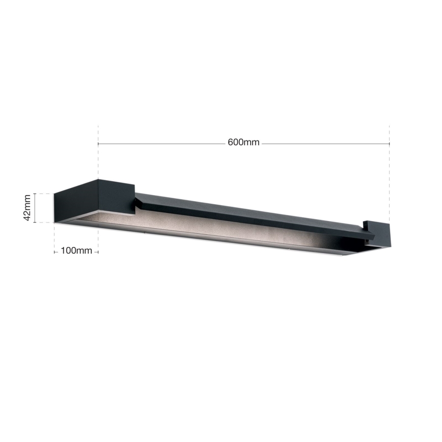 Badrumsspegel med LED-belysning MARILYN LED/18W/230V 60 cm IP44 svart