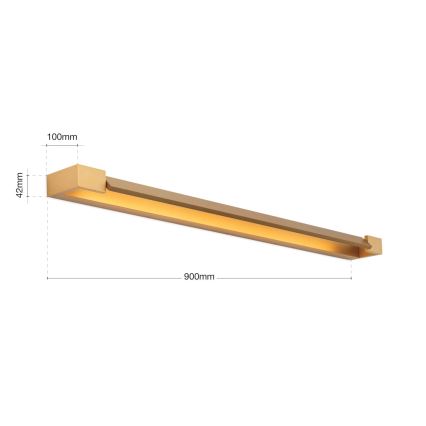 Badrumsspegel med LED-belysning MARILYN LED/24W/230V 90 cm IP44 guld