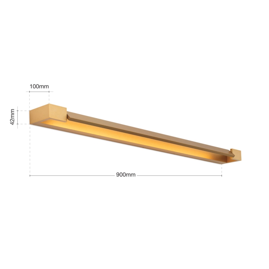 Badrumsspegel med LED-belysning MARILYN LED/24W/230V 90 cm IP44 guld