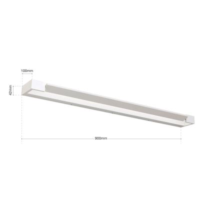 Badrumsspegel med LED-belysning MARILYN LED/24W/230V 90 cm IP44 vit