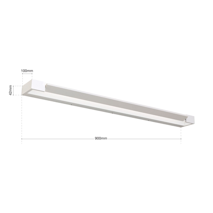 Badrumsspegel med LED-belysning MARILYN LED/24W/230V 90 cm IP44 vit