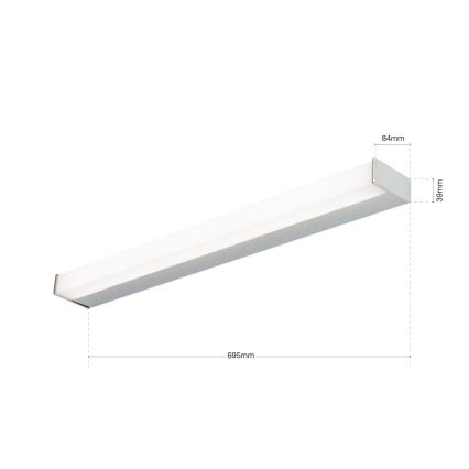 LED spegelbelysning MARILYN LED/17W/230V 69,5 cm skinande krom
