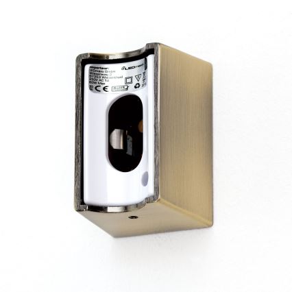 LED väggbelysning VISAGIST 1xS14d/8W/230V mässing