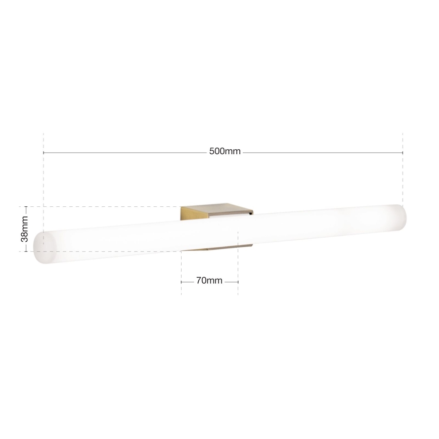 LED väggbelysning VISAGIST 1xS14d/8W/230V mässing