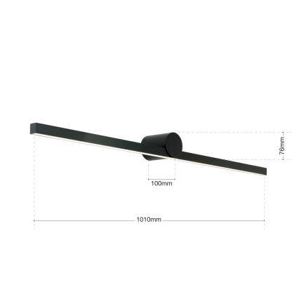 Badrumsspegel med LED-belysning BEAUTY LED/24W/230V 101 cm IP54 svart