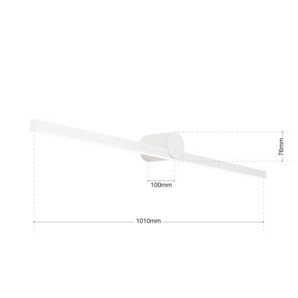 Badrumsspegel med LED-belysning BEAUTY LED/24W/230V 101 cm IP54 vit