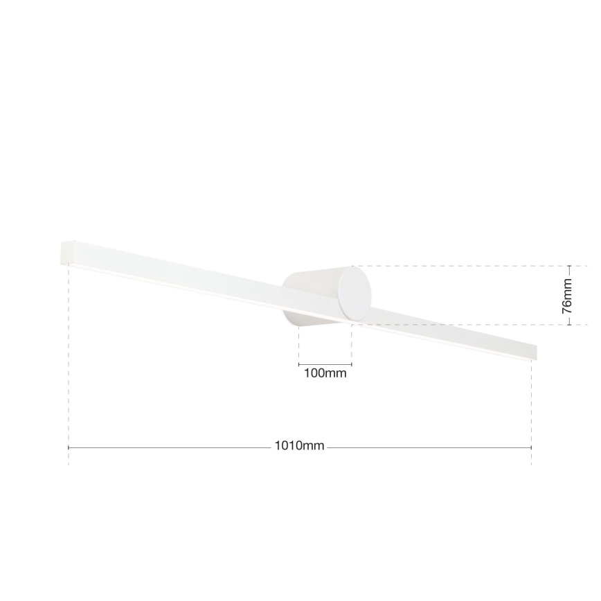 Badrumsspegel med LED-belysning BEAUTY LED/24W/230V 101 cm IP54 vit