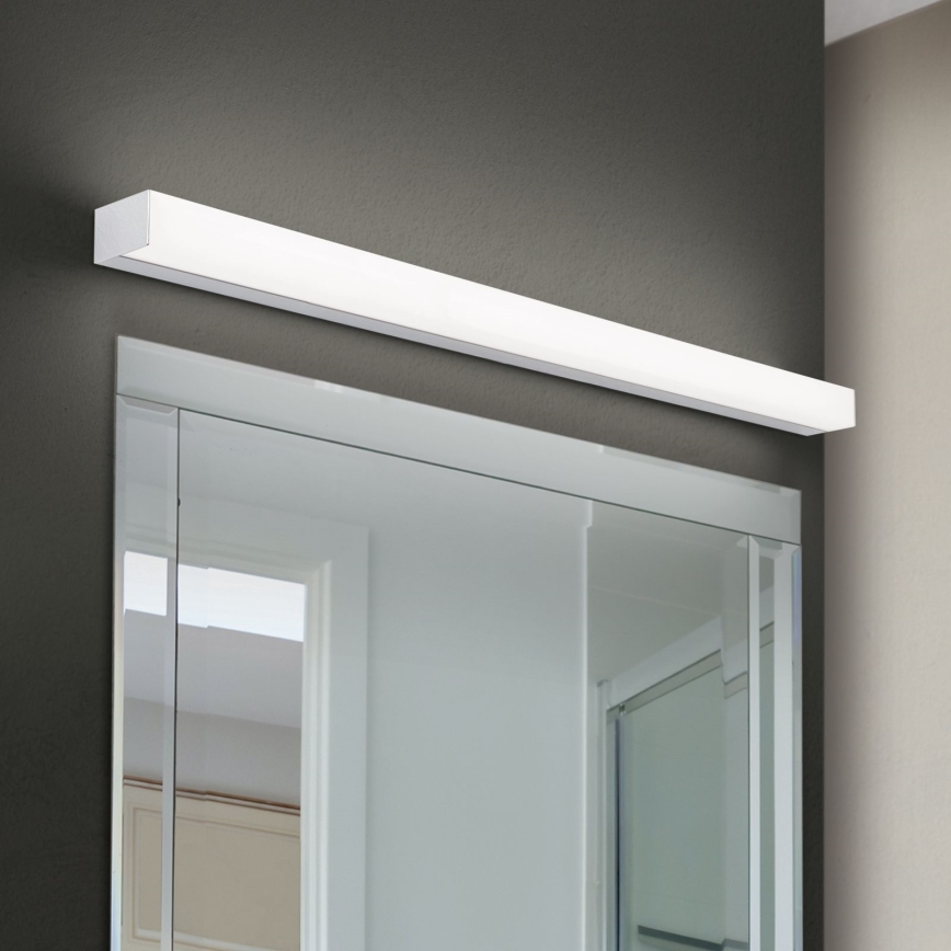 Badrumsspegel med LED-belysning HORIZON LED/18W/230V 3000/4000K 90 cm IP44 silver