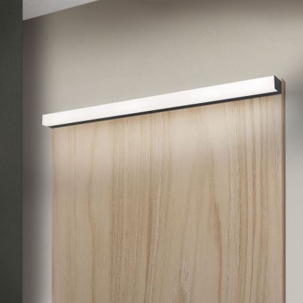 Badrumsspegel med LED-belysning HORIZON LED/18W/230V 3000/4000K 90 cm IP44 svart