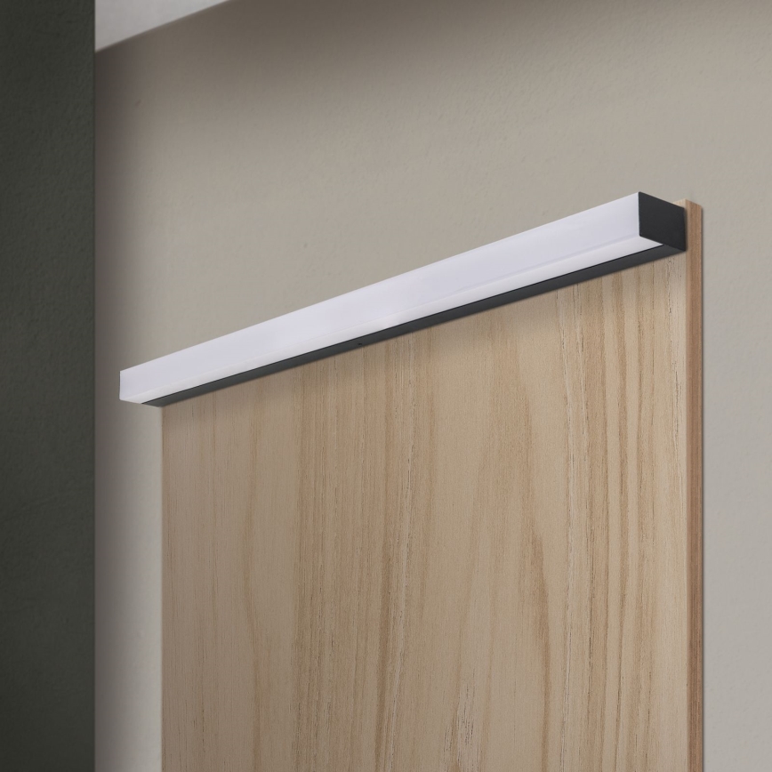 Badrumsspegel med LED-belysning HORIZON LED/18W/230V 3000/4000K 90 cm IP44 svart