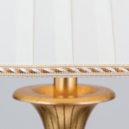 Golvlampa FONSA 1xE27/60W/230V vit/guld
