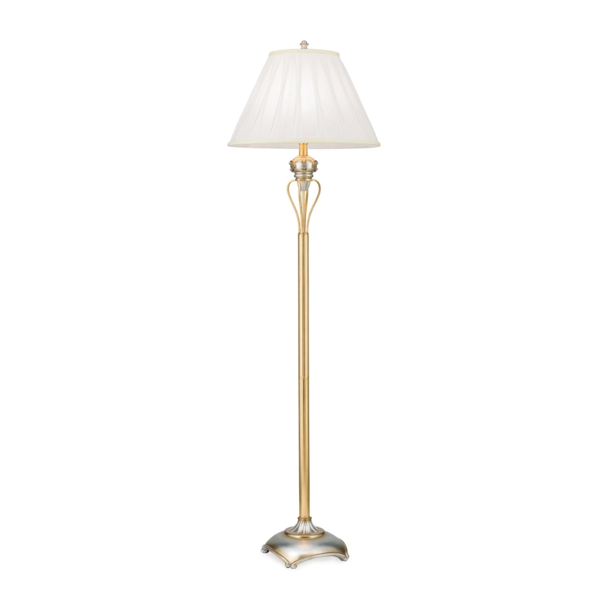 Golvlampa TIZIA 1xE27/60W/230V vit/guld/patina