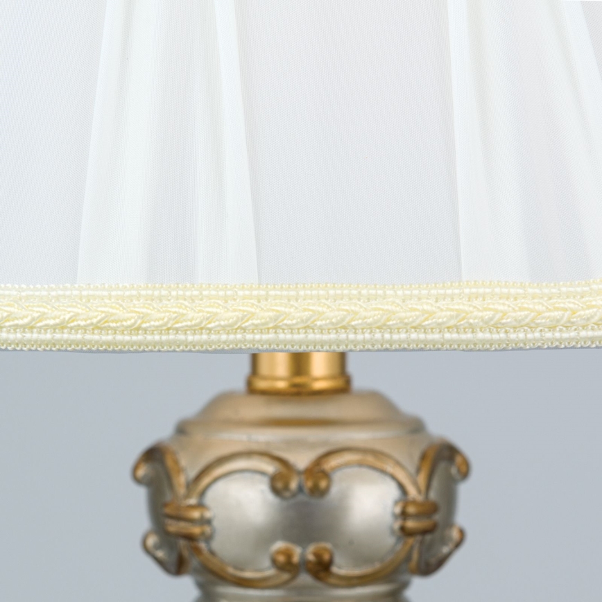 Golvlampa TIZIA 1xE27/60W/230V vit/guld/patina