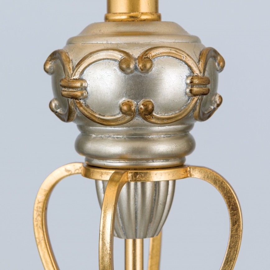 Golvlampa TIZIA 1xE27/60W/230V vit/guld/patina