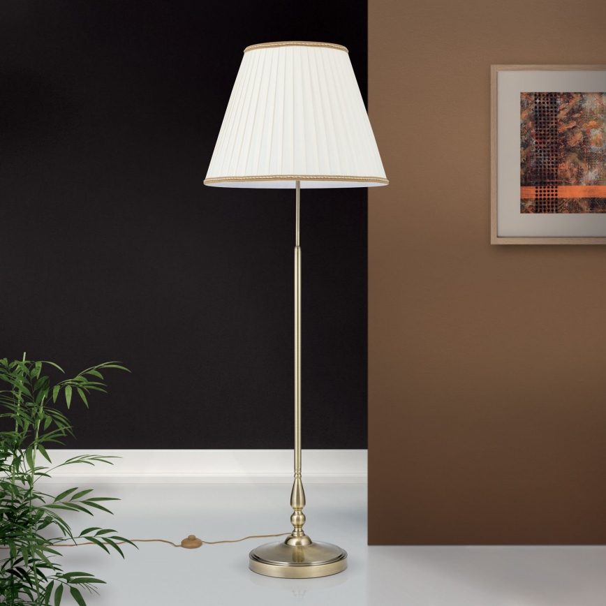 Golvlampa TONIA 2xE27/60W/230V 154 cm vit/brons