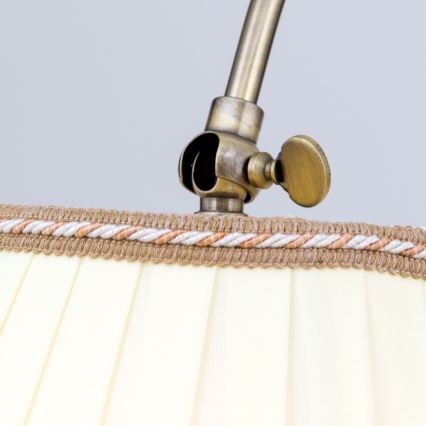 Golvlampa TONIA 1xE27/60W/230V 183 cm vit/brons