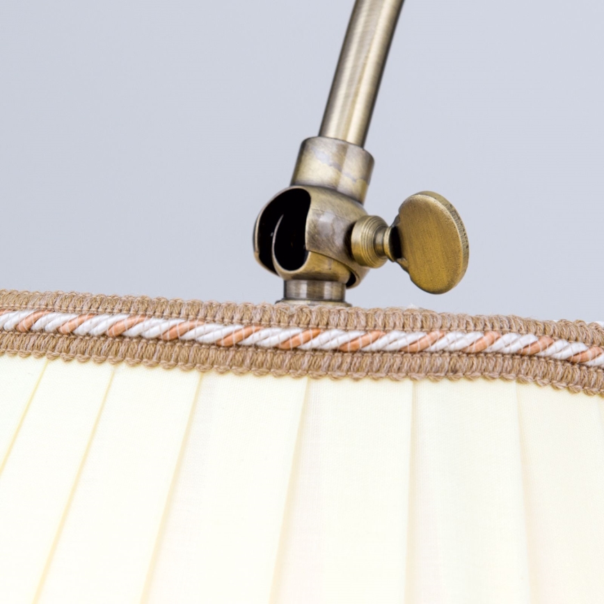 Golvlampa TONIA 1xE27/60W/230V 183 cm vit/brons