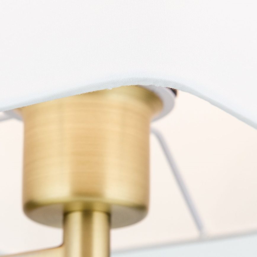 Golvlampa CARLTON 1xE27/40W/230V vit/guld