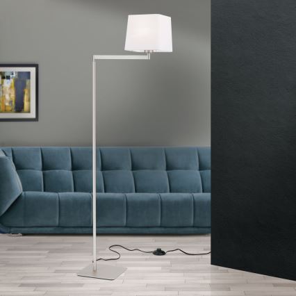 Golvlampa CARLTON 1xE27/40W/230V vit/matt krom