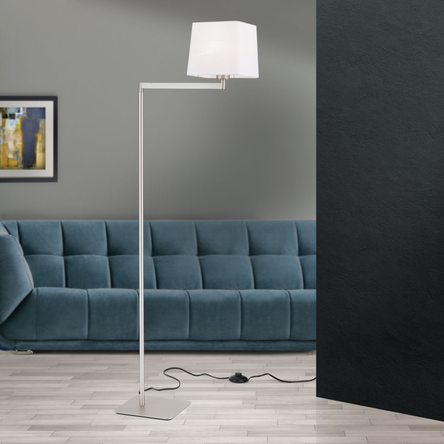 Golvlampa CARLTON 1xE27/40W/230V vit/matt krom