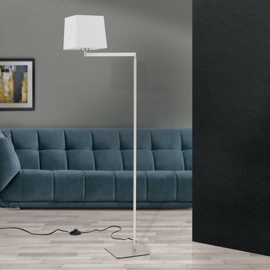 Golvlampa CARLTON 1xE27/40W/230V vit/matt krom