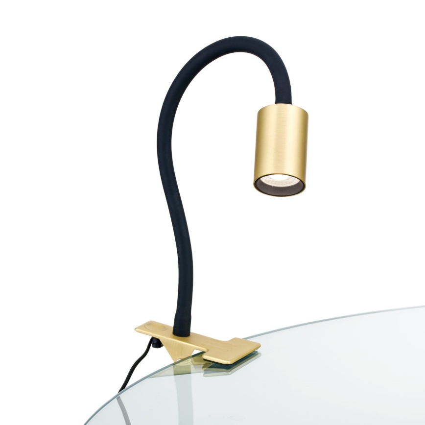 LED Flexibel bordslampa med klämma KURT LED/5W/230V guld