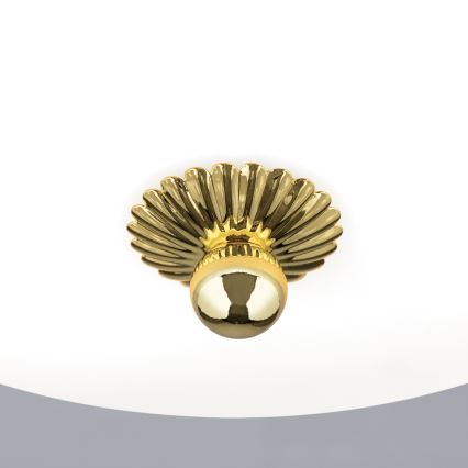 Taklampa EMPIRA 2xE27/40W/230V Ø 35,5 cm guldfärgad