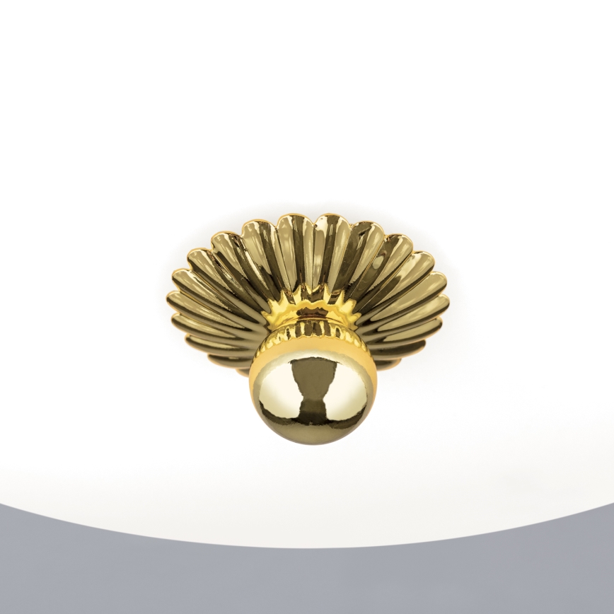 Taklampa EMPIRA 2xE27/40W/230V Ø 35,5 cm guldfärgad