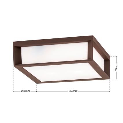 Utomhuslampa HENRY 2xE27/15W/230V IP44 brun