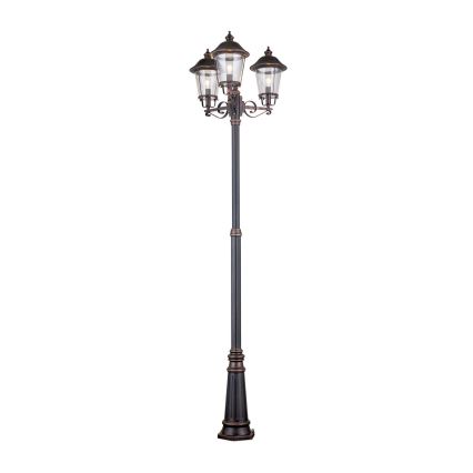 Utomhuslampa KENZO 3xE27/100W/230V IP44 brons/patina