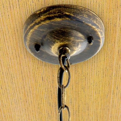 Utomhus hängande armatur TAVERNA 1xE27/60W/230V IP23 brons/patina