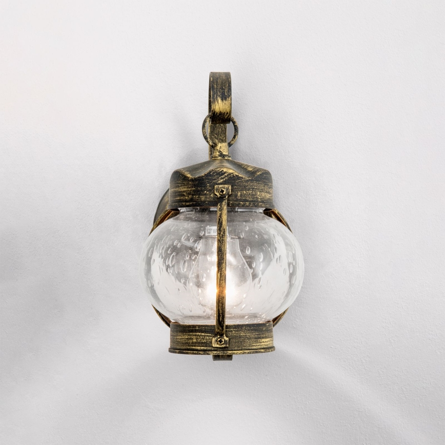 Utomhusvägglampa TAVERNA 1xE27/60W/230V IP23 brons/patina