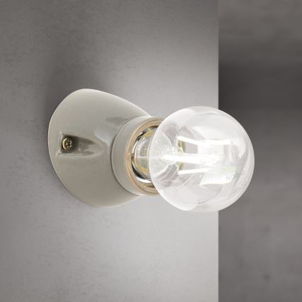 Vägglampa FROST 1xE27/60W/230V grå