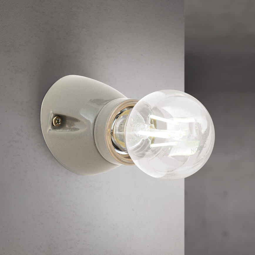 Vägglampa FROST 1xE27/60W/230V grå