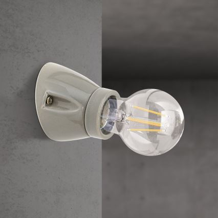 Vägglampa FROST 1xE27/60W/230V grå