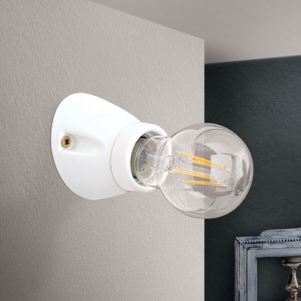 Vägglampa FROST 1xE27/60W/230V vit