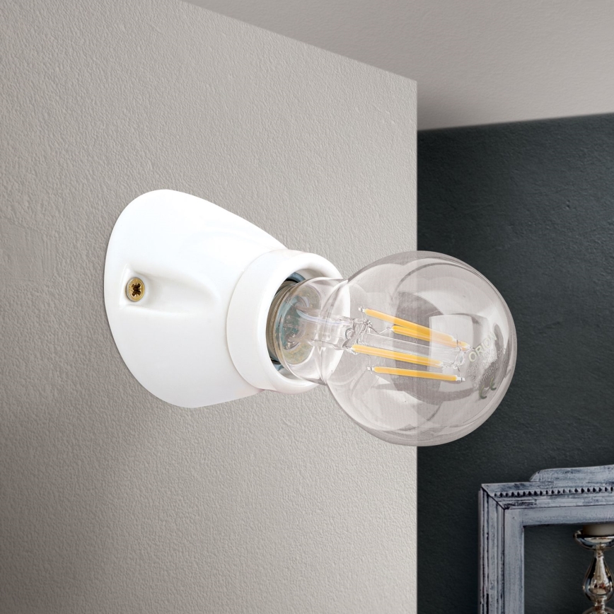 Vägglampa FROST 1xE27/60W/230V vit