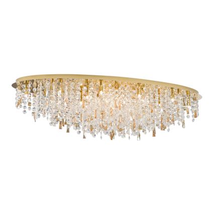 Vägglampa i kristall CRYSTALRIVER 21xG9/40W/230V guld