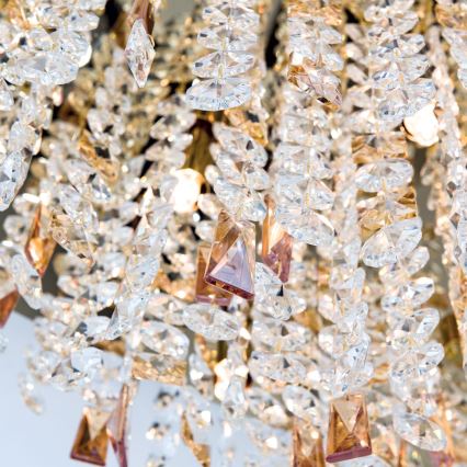 Vägglampa i kristall CRYSTALRIVER 21xG9/40W/230V guld