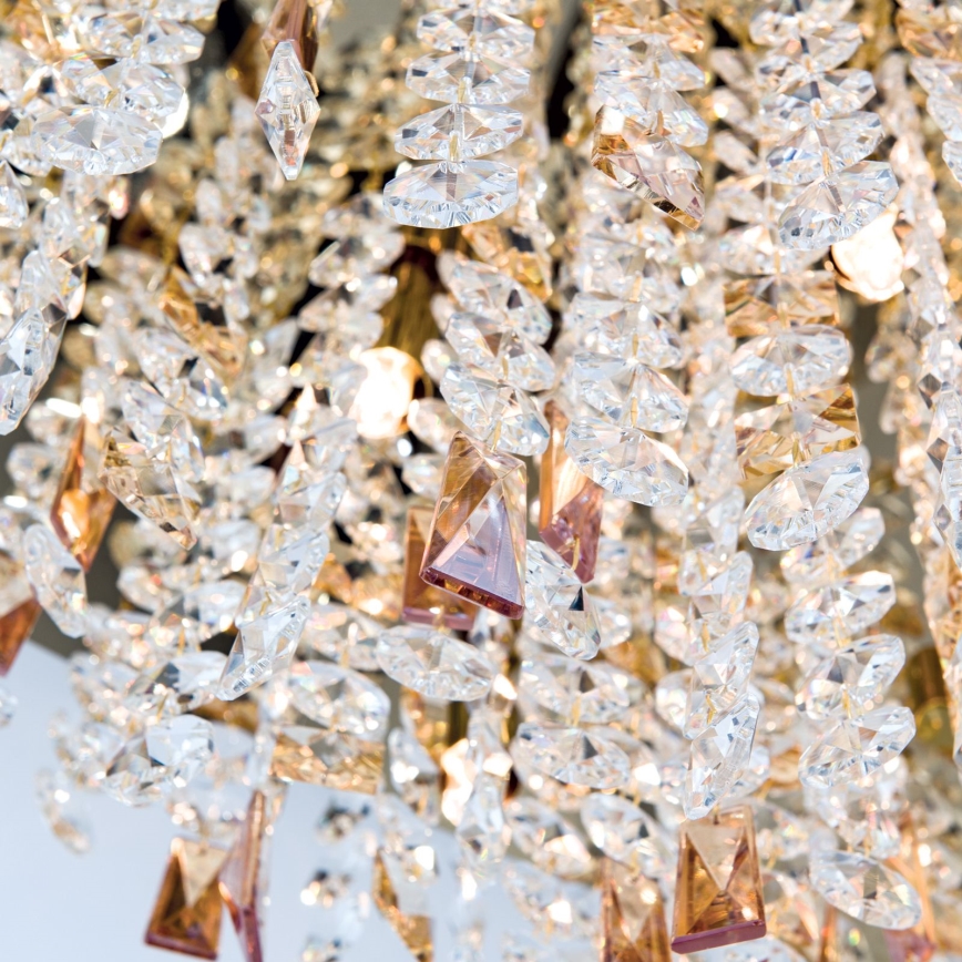 Vägglampa i kristall CRYSTALRIVER 21xG9/40W/230V guld