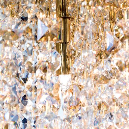 Vägglampa i kristall CRYSTALRIVER 21xG9/40W/230V guld