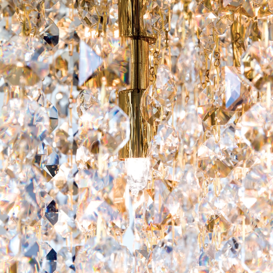 Vägglampa i kristall CRYSTALRIVER 21xG9/40W/230V guld
