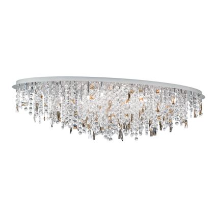 Vägglampa i kristall CRYSTALRIVER 21xG9/40W/230V skinande krom