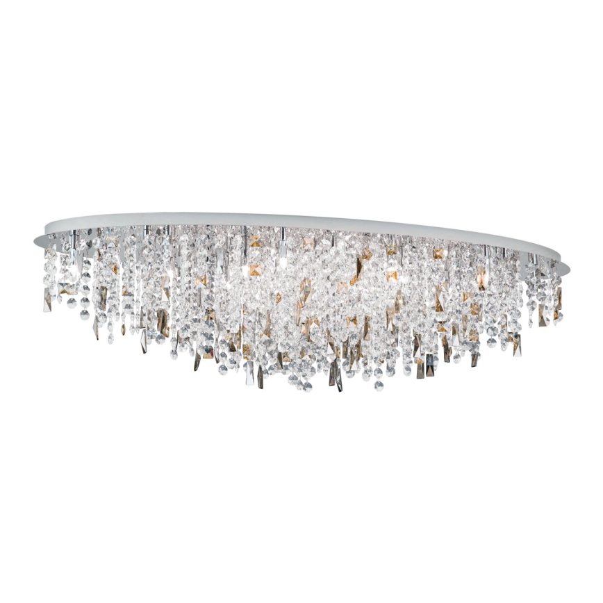 Vägglampa i kristall CRYSTALRIVER 21xG9/40W/230V skinande krom