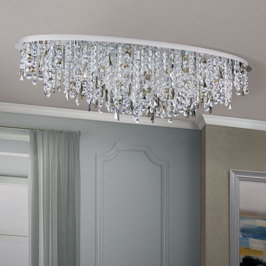 Vägglampa i kristall CRYSTALRIVER 21xG9/40W/230V skinande krom